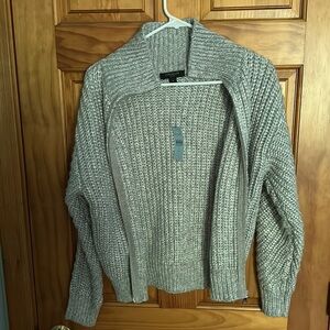 Grey Zip Up Sweater